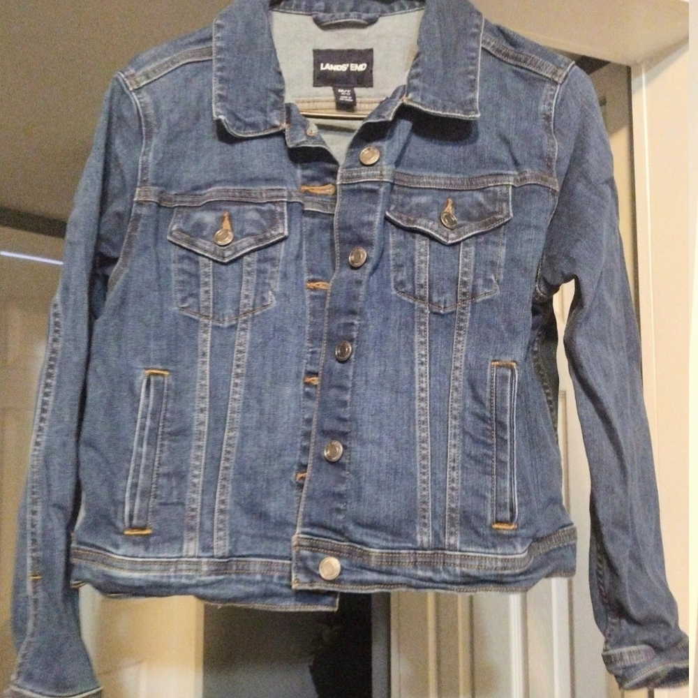 Land's End Girls Blue Denim Jacket